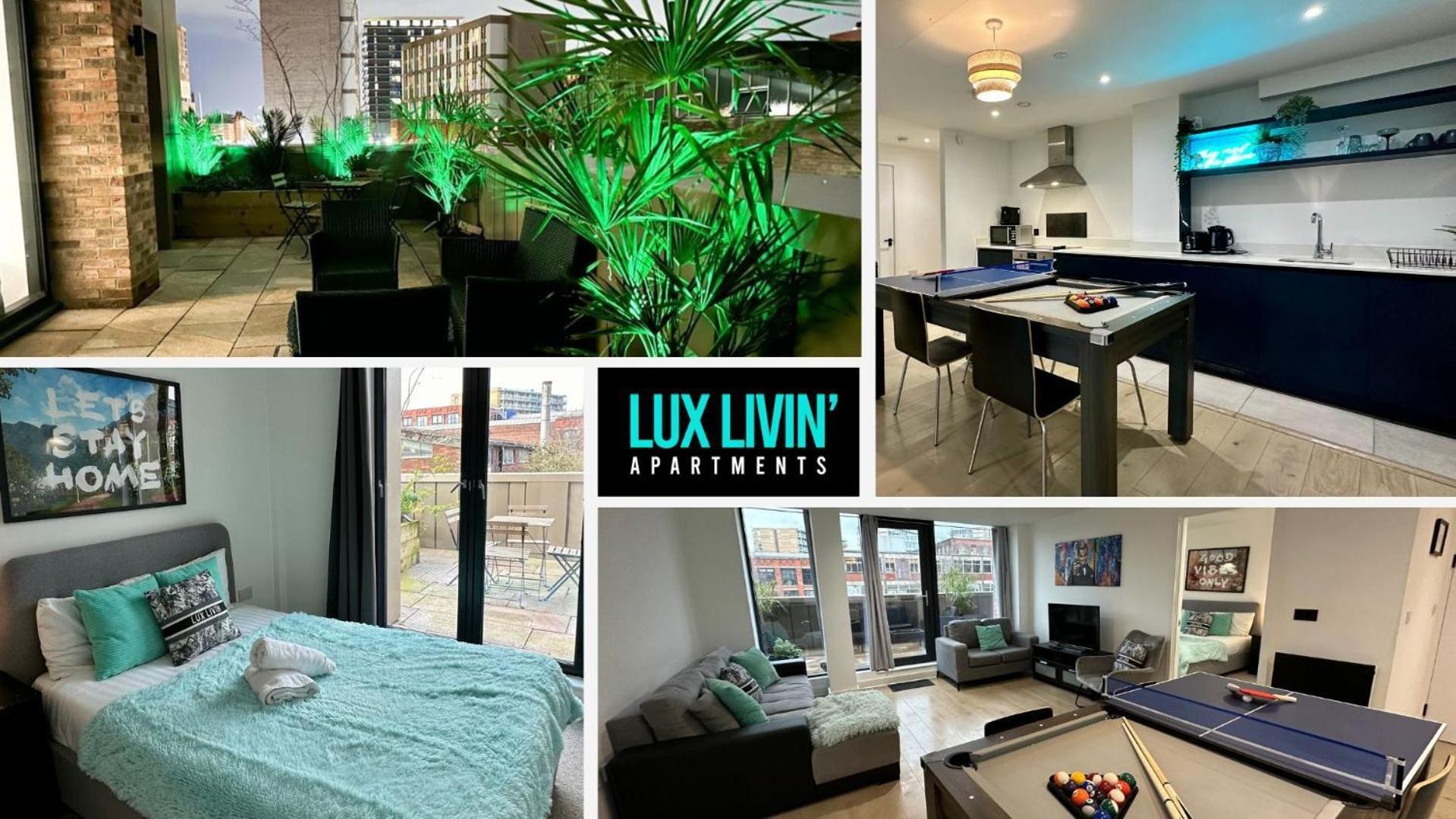 Lux Livin' Apartments - Luxury 2 Bed Apartment With Sky Garden 曼彻斯特 外观 照片